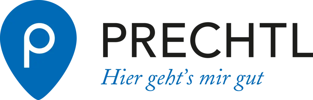 Prechtl Logo. Mit Schriftzug 